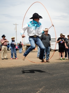 Trick roper Brice Chapman of Lubbuck Texas, Tucumcari Rawhide Days 2016