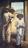 Slave boys painting, Whitney Plantation, Louisiana