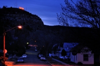 Raton neighborhood at night, under Goat Hill