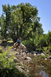 Marcia Hefker on Trinchera Creek