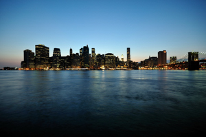 Lower Manhattan Night Skyline