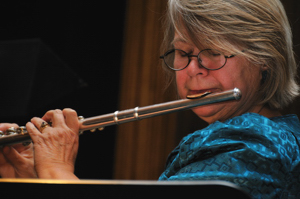 Randi Whitman plays flute at Mandala Center 2009