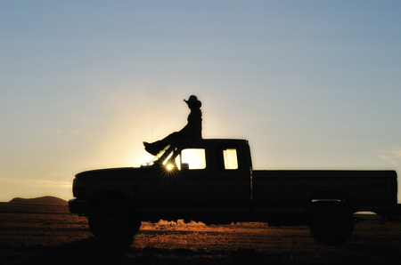 Shayla Martin - Pickup Truck in Sunset Silhouette