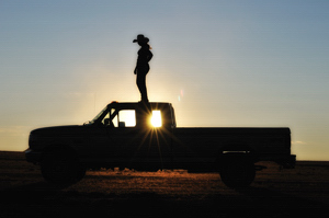 Shayla Martin - Pickup Truck in Sunset Silhouette