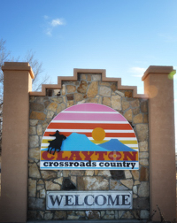 Clayton Welcome Sign, New Mexico