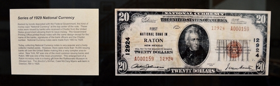 Raton Currency at Raton Museum