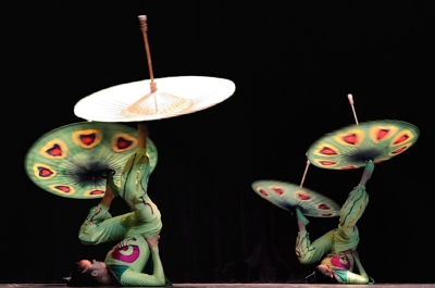 Golden Dragon Acrobats at Shuler Theater, November 2013
