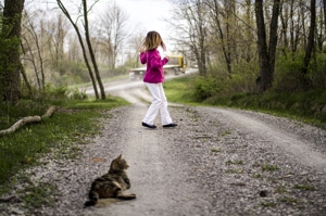 Girl and Cat