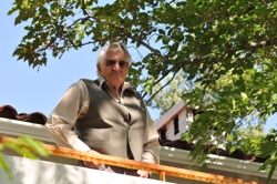 Max Evans on his Albuquerque balcony