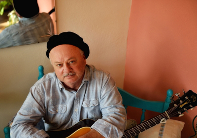 Frank Young and guitar in New Mexico