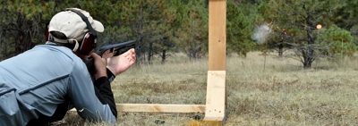 John Winkley on the M.O.M. shotgun course