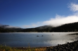 Kayaks on Lake Maloya