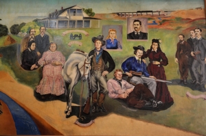 Mural 1936 WPA in Fort Sumner - De Baca County - by Russell Vernon Hunter