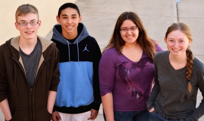 Raton Roar staff - Noah Schoonover, Kate Little, Juan Sarinana, & Caylene Romero