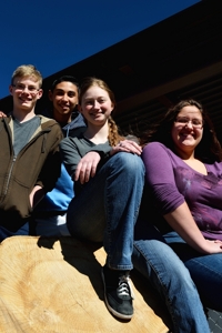 Raton Roar staff - Noah Schoonover, Juan Sarinana, Caylene Romero, Kate Little