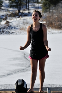 Patience Romero, Polar Bear Plunge, Lake Maloya 2015