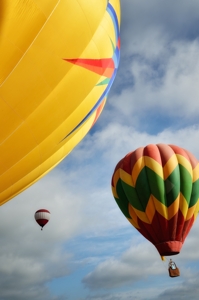 International Santa Fe Trail Balloon Rally - 3 balloons aloft