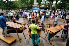Polyphony Marimba on the Santa Fe Plaza