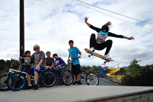 Krystal Esparza at Trinidad Skatepark, Colorado, Oct 2015 by Tim Keller