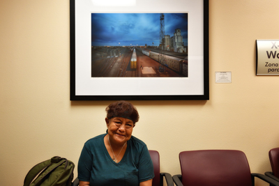 "Clovis Train Yard" Tim Keller photograph at UNM Hospital Orthopaedic Clinic