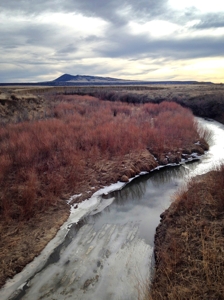 Chicorica Creek from Blosser Gap Road, with Eagle Tail Mountain