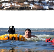 Polar Bear Plunge, New Year's Day 2016, Lake Maloya, Raton NM