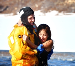 Polar Bear Plunge, New Year's Day 2016, Lake Maloya, Raton NM