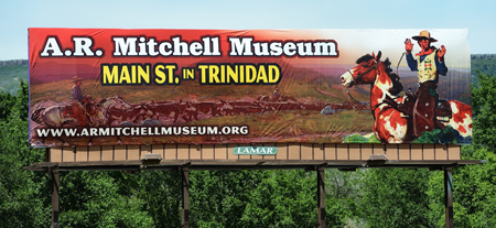 A.R. Mitchell Museum - Raton billboard