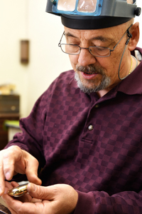 Joe Spicola at work, Anthony's Jewelers, Raton NM