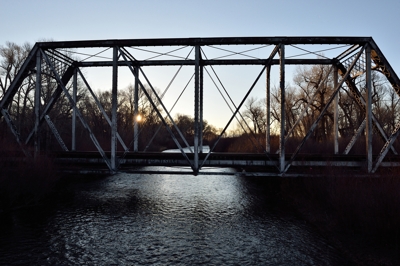 Conejos River at sunrise, San Luis Valley, Colorado