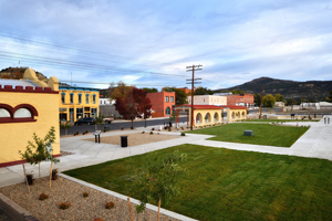 Multi-modal center at depot on historic First Street, downtown Raton, New Mexico, by Tim Keller