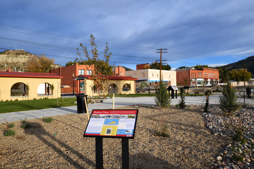 Raton Pass sign at Raton Depot, by Tim Keller