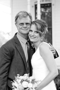 Tim Keller and daughter Darcy Day Keller at her Austin wedding, photo by Carli Rene, Inked Fingers