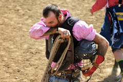 Ryan Duensing, bull rider, Trinidad Round-up Rodeo 2016