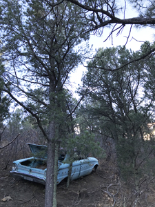 1963 Ford Falcon Futura abandoned above Climax Canyon, Raton NM