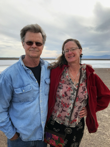 Tim Keller and Christina Boyce at Utah's Bonneville Salt Flats