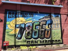 78666 Mural in San Marcos, Texas