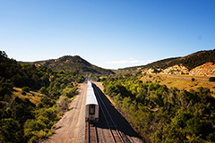 Amtrak's Southwest Chief enters Raton Pass