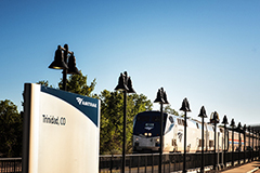 Amtrak's Southwest Chief arrives at Trinidad, Colorado