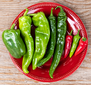 Homegrown New Mexico green chiles