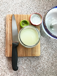 Mezcal margarita underway