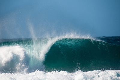 Free surf at Rocky Point on Oahu's North Shore, December 2018, by Tim Keller