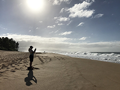 Christina Boyce at Oahu's Banzai Pipeline