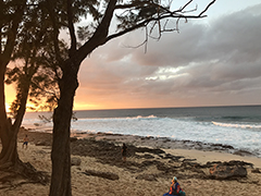 Rocky Point sunset on Oahu's North Shore