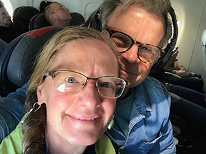 Christina Boyce and Tim Keller about American Airlines LA to Honolulu, Dec 2018