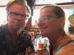 Tim Keller & Christina Boyce at Duke's, Waikiki, Dec 2018