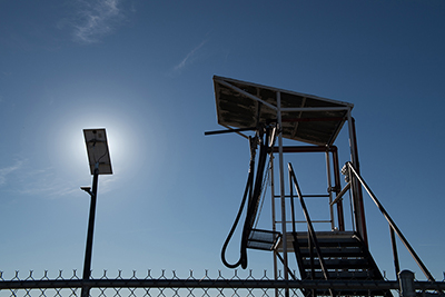 Solar-powered fuel station for trains at Saunders, Kansas