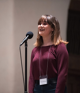 Delia Bradley performs at NM Poetry Out Loud 2018, Santa Fe