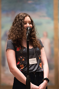 Hannah Binder performs at NM Poetry Out Loud 2018, Santa Fe