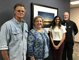 Tim Keller's "Oasis State Park at Sunrise" installed at Roosevelt General Hospital, Portales, 2018